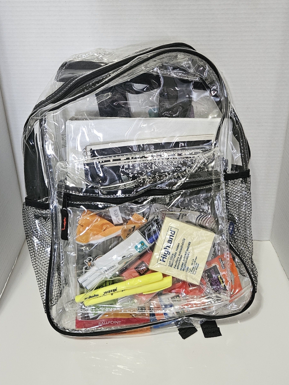 Source Unknown Clear PVC Kids Backpack with Black Trim